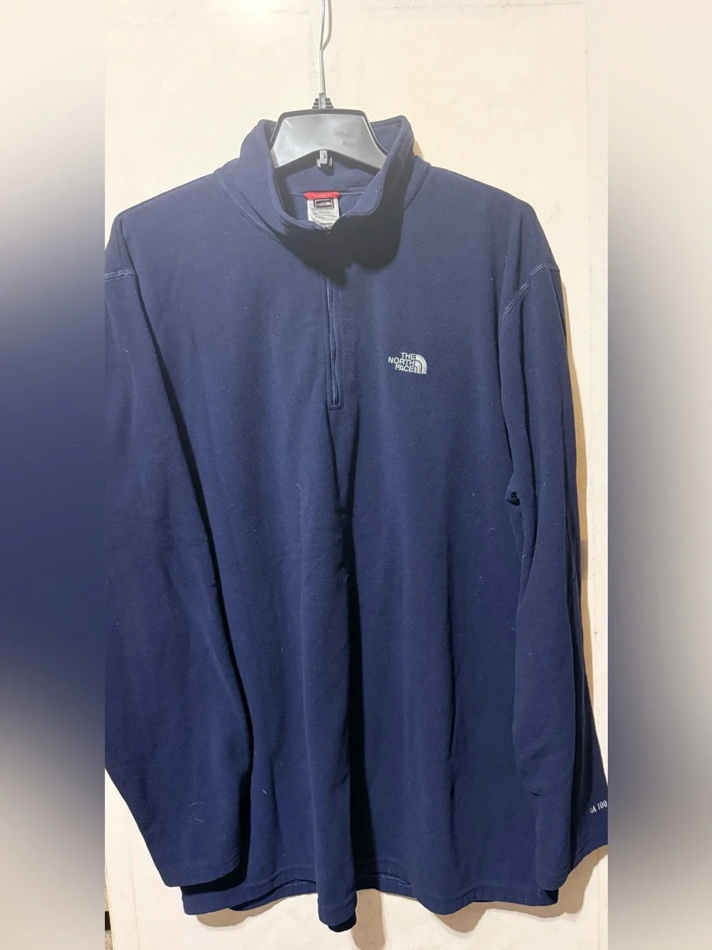 The North Face Men’s Navy Half-Zip Fleece Pullover Size-XXL
